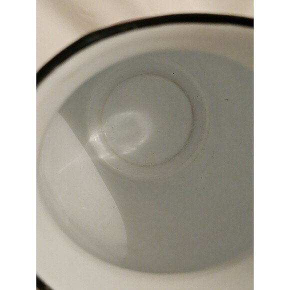 Vintage Enamelware Pitcher Artist\'s Marked Stamped Japan Red Black White